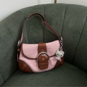 Light pink mini soho Coach Pink and Brown Shoulder Bag
